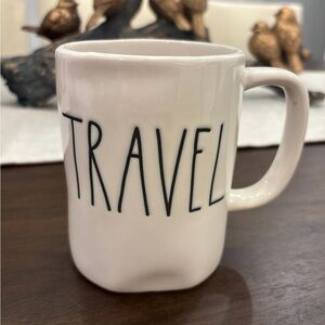 Rae Dunn White Ceramic Travel Mug